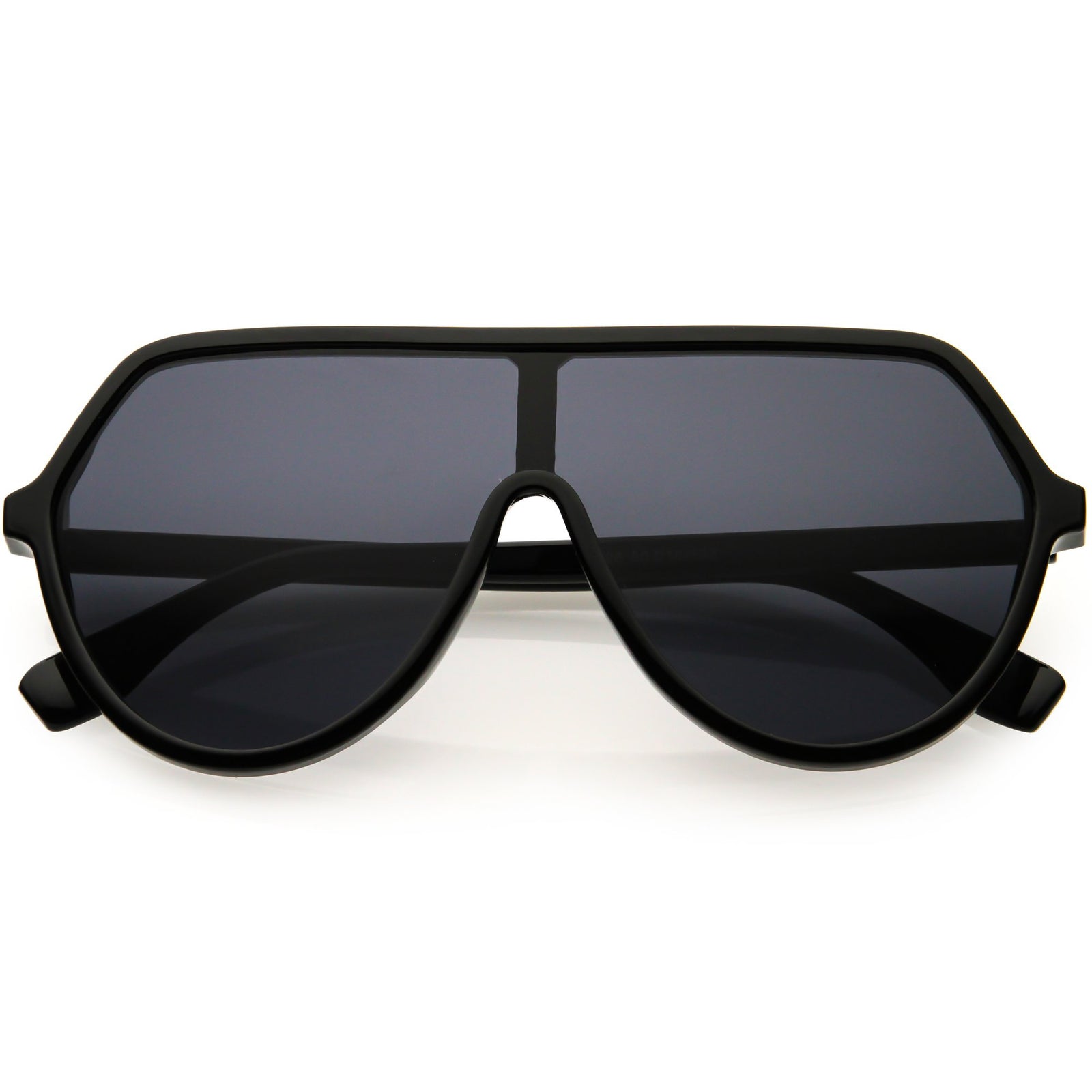 Oversized Contemporary Fashion Geometric Shield Sunglasses D112