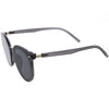 Classy Neutral Colored Lens Horn Rimmed Cat Eye Sunglasses D117