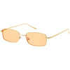 Slim 90s Inspired Color Tinted Lens Metal Square Sunglasses D121