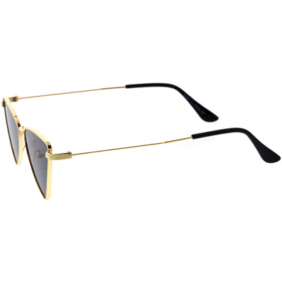 Slim Point Lightweight Metal Cat Eye Sunglasses D122