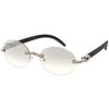 Premium Rhinestones Decorated Oval Sunglasses D125