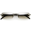 Premium Rhinestones Decorated Small Square Sunglasses D126