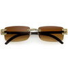Double Rhinestones Decorated Premium Square Sunglasses D128