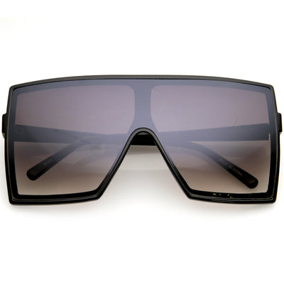 High Fashion Neutral Colored Lens Flat Top Square Sunglasses D130