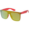Kids Fantastic Translucent Oversize Mirrored  Shield Sunglasses D141