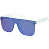 Kids Fantastic Translucent Oversize Mirrored  Shield Sunglasses D141