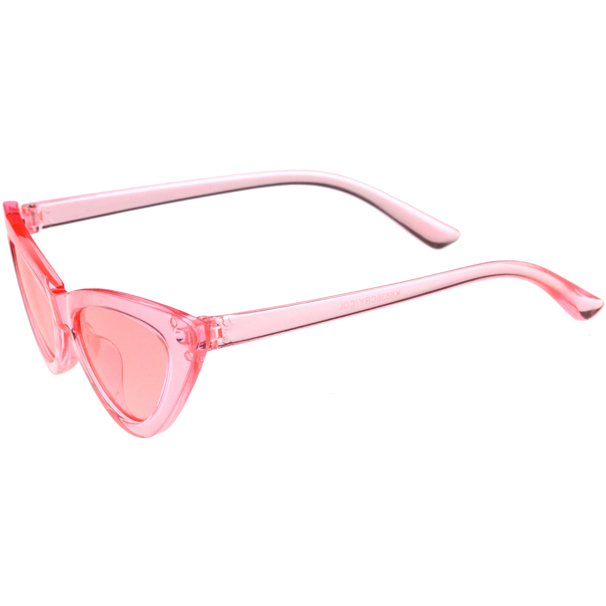 Women's Retro Side Angle Cat Eye Color Lens Sunglasses - zeroUV