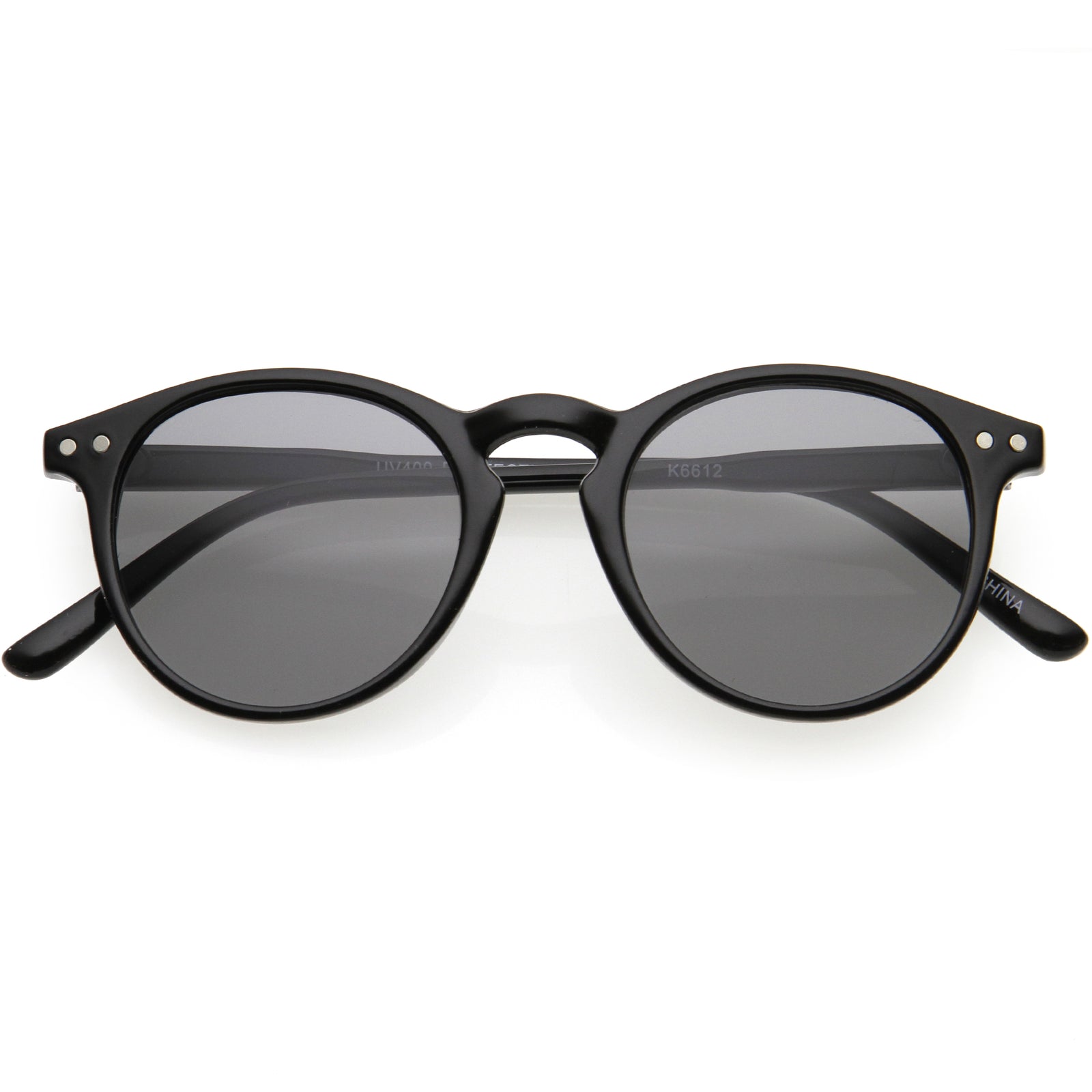 Kids P3 Keyhole Neutral Colored Lens Retro Horn Rimmed Sunglasses D146