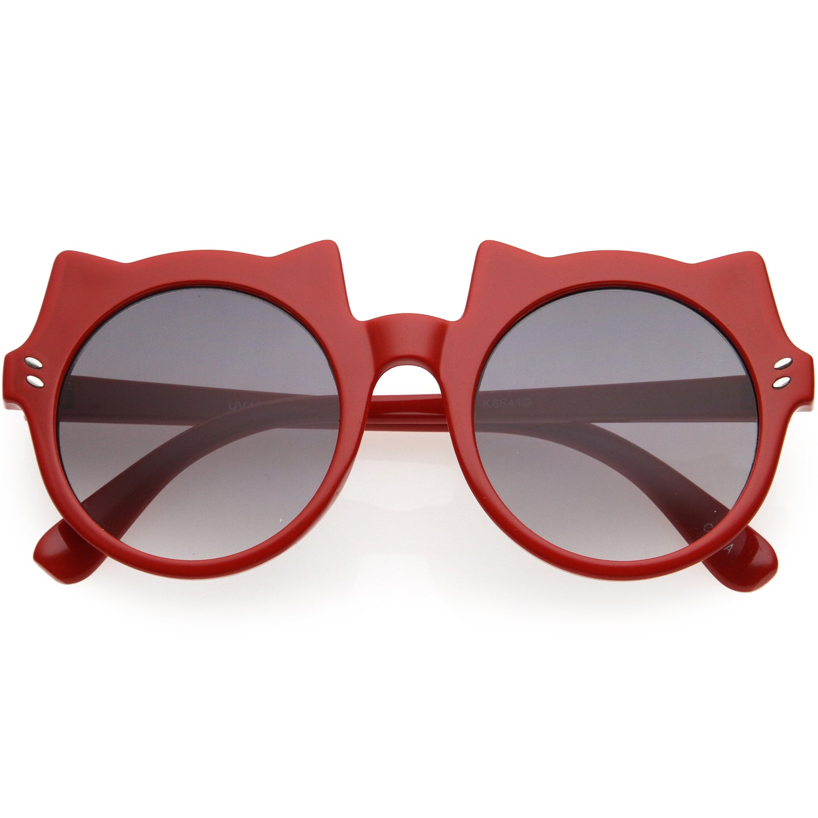 Kids Cat Ears Oversize Round Cat Sunglasses D148