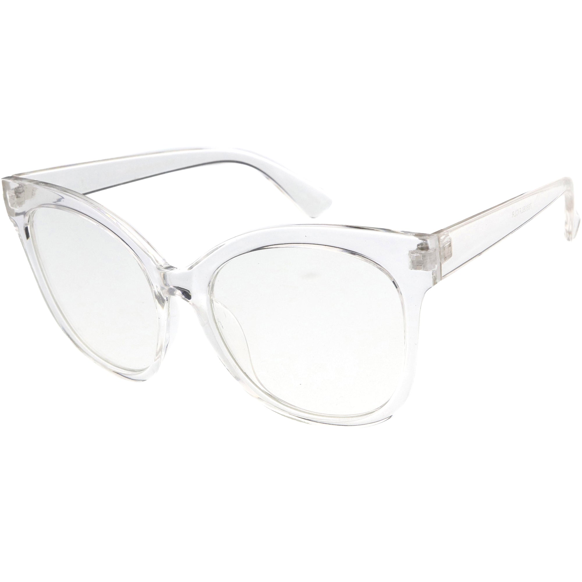 Oversize Blue Light Filter Horn Rimmed Cat Eye Sunglasses D155 - zeroUV