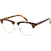 Classic Everyday Browline Two-Tone Half Frame Blue Light Glasses D157