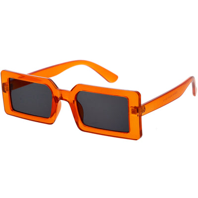 Retro 90s Rectangular Neutral Colored Square Sunglasses D177