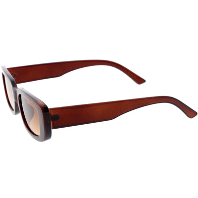Wide Retro Rectangle Vintage Square Sunglasses D179