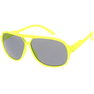 Kids Neutral Colored Lens Oversize Aviator Sunglasses D184