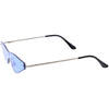 Sleek Shield Lens Metal Micro Cat Eye Sunglasses D194