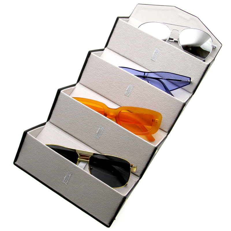 Chic 4 Piece Fold-Up Travelling Sunglasses Case D200