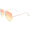 Sleek Oversized Wide Frame Color Fade Aviator Sunglasses