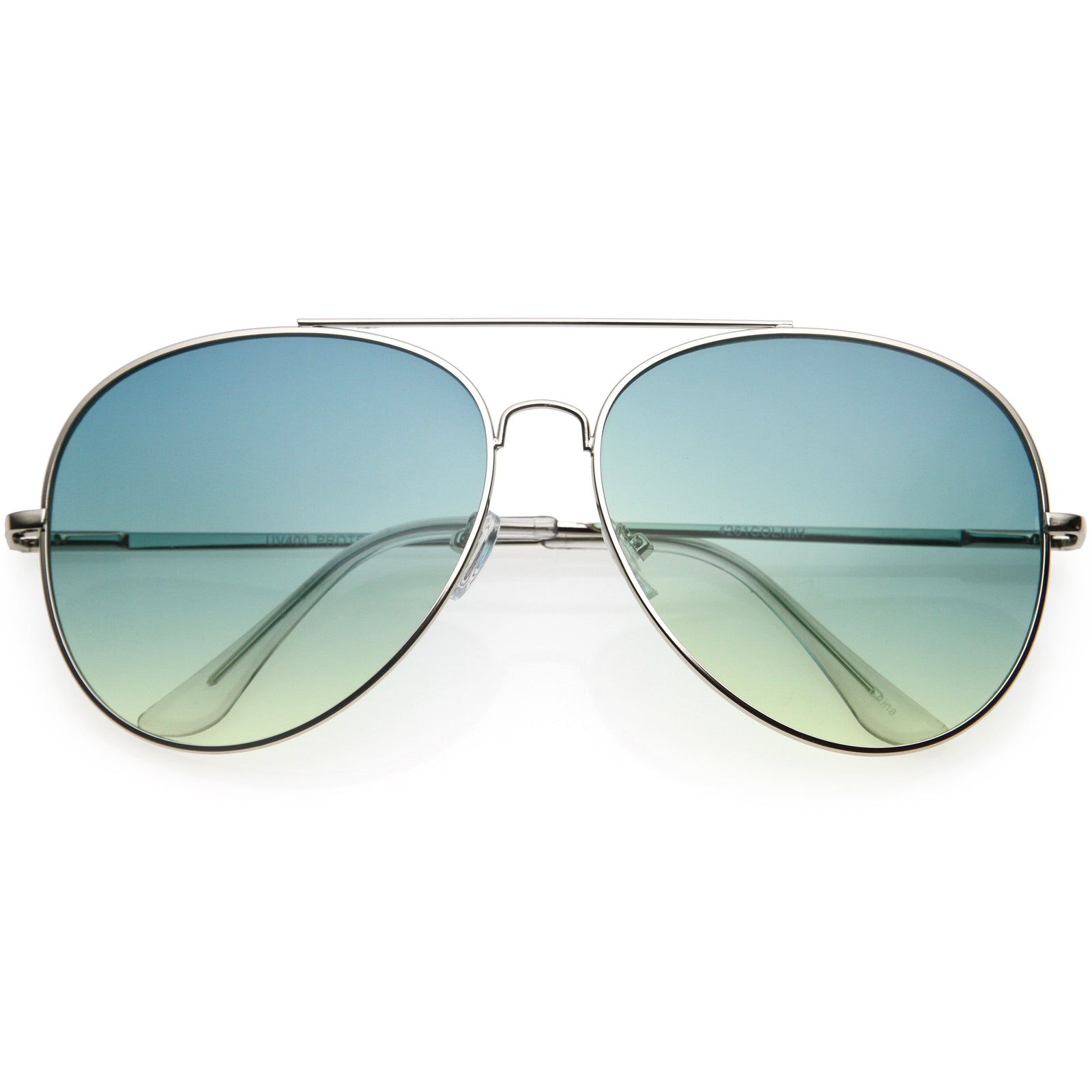 Sleek Oversized Wide Frame Color Fade Aviator Sunglasses