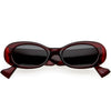Rounded Retro Thick Rimmed Vintage Oval Sunglasses D210