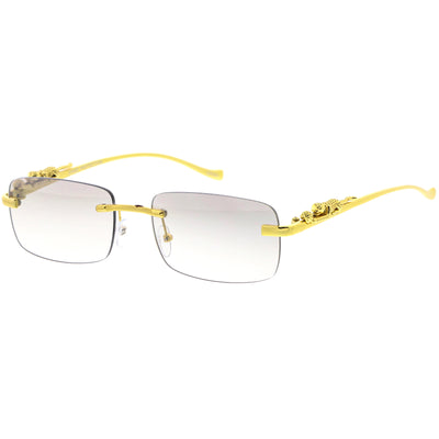 Jaguar Fashion Gold Plated Detail Small Square Sunglasses D216