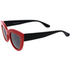 Classy Oversize Vintage-Inspired Round Cat Eye Sunglasses D217