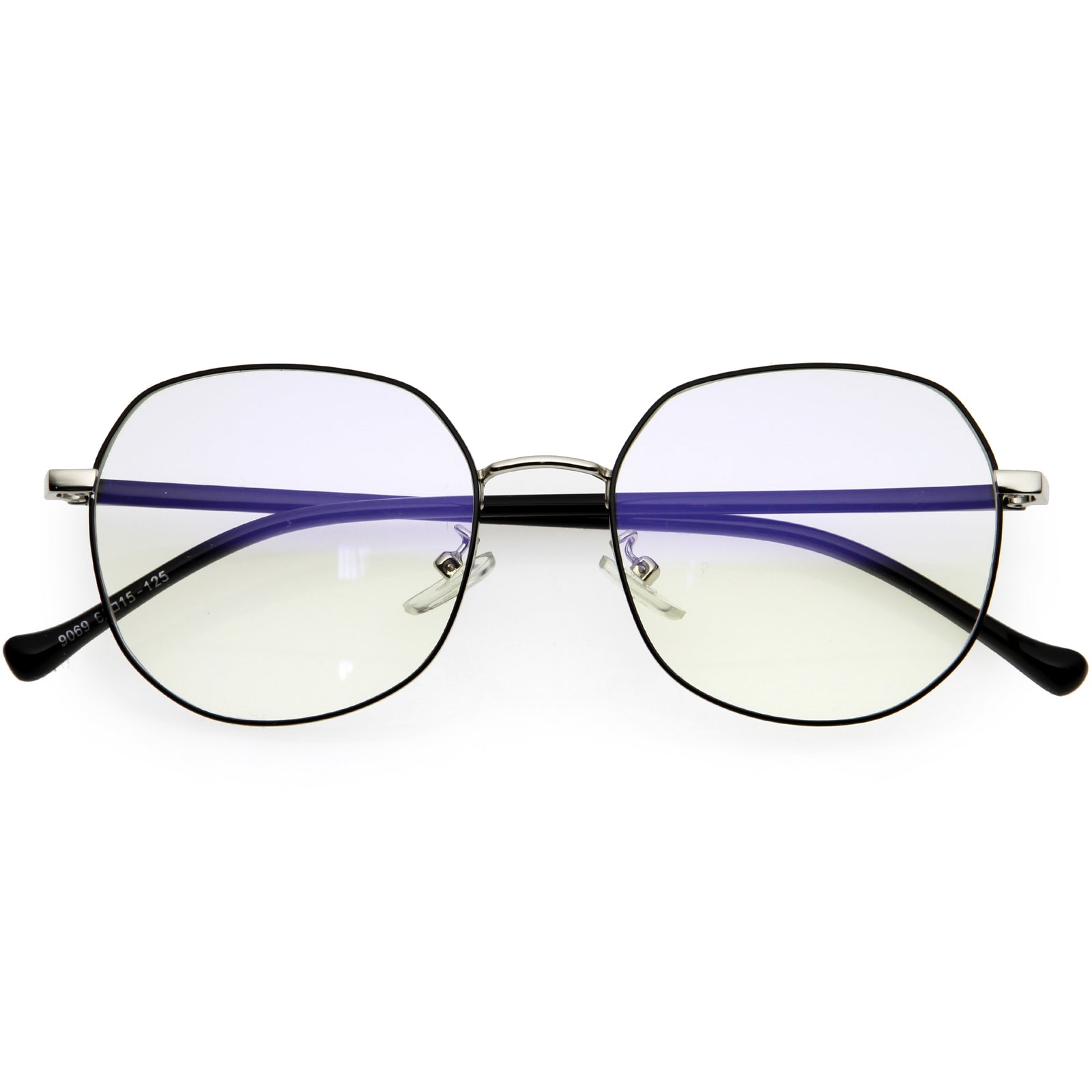 Geometric Ultra Thin Metal Frame Polygon Blue Light Glasses D220