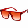 Kids Flat Top Color Tinted Square Oversized Sunglasses D227