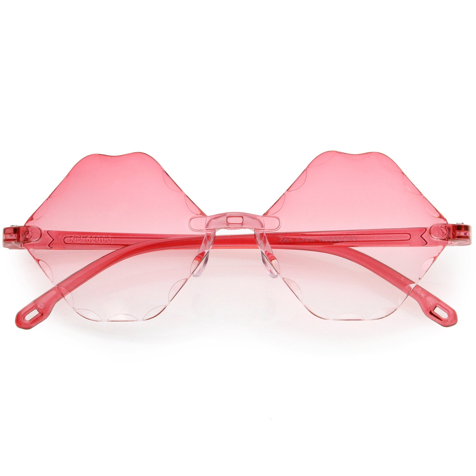 Kids Cute Scalloped Gradient Lens Polygonal Sunglasses D232