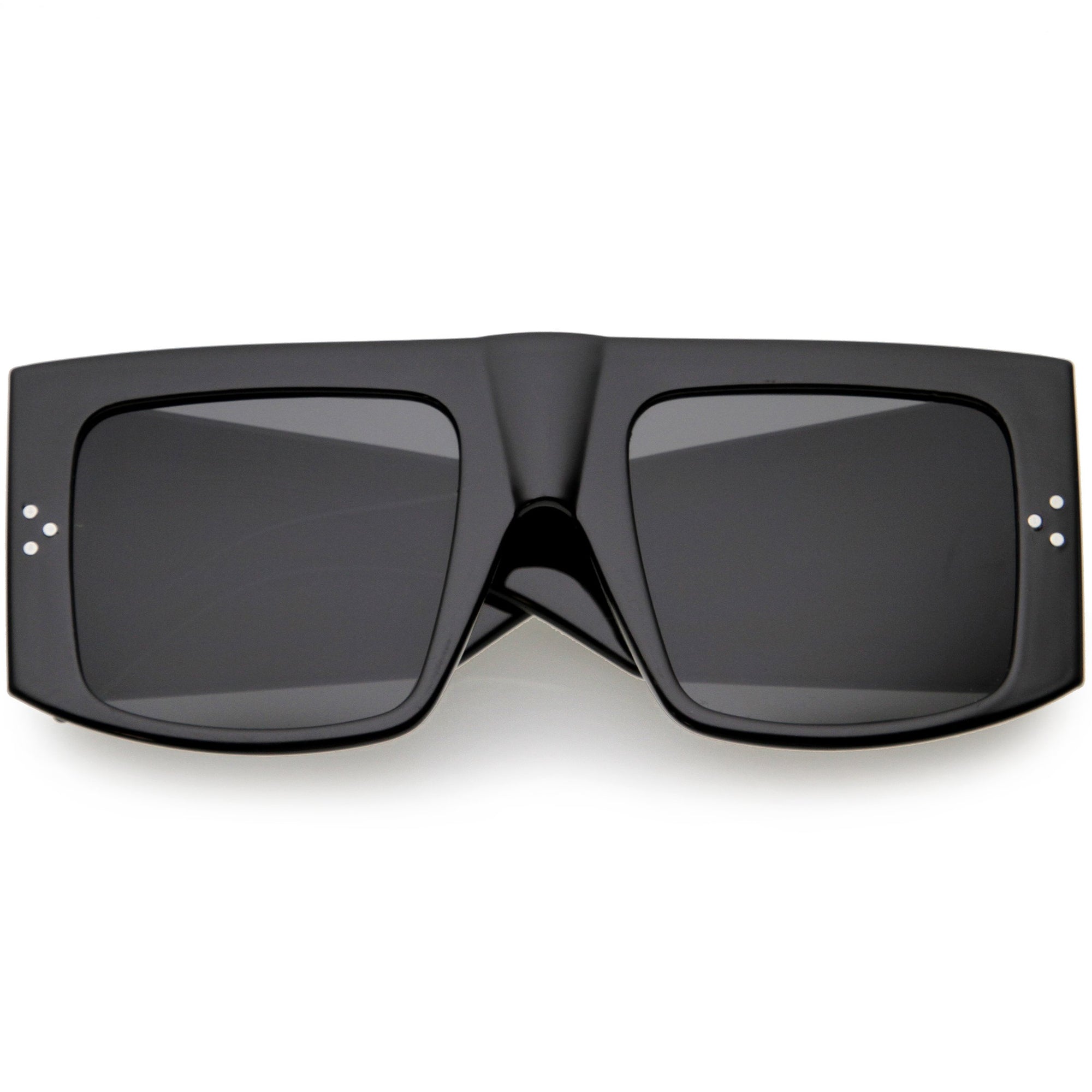 Unisex Flat Top Square Sunglasses Black