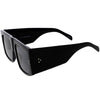 High Fashion Chunky Oversized Flat Top Square Sunglasses D237