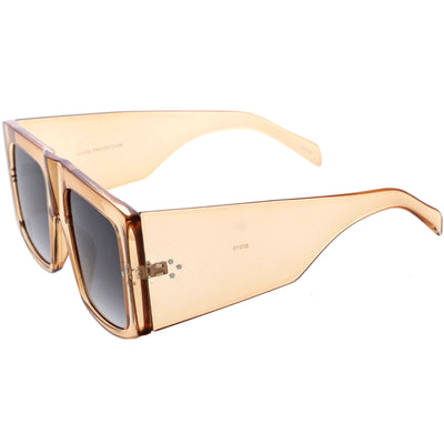 High Fashion Chunky Oversized Flat Top Square Sunglasses D237