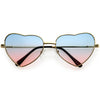 Sweet Gradient Lens Rainbow Fashion Metal Heart Sunglasses D239