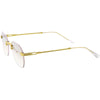 Geometric Vintage-Inspired Metal Frame Polygon Sunglasses D240