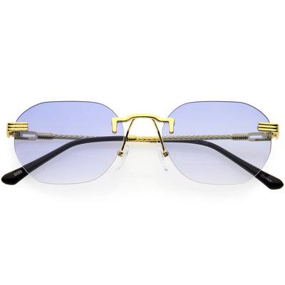 Geometric Vintage-Inspired Metal Frame Polygon Sunglasses D240
