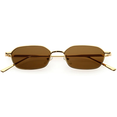 Small 90s Indie Geometric Metal Oval Sunglasses D254