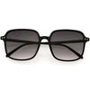 Chic Everyday Square Mid Temple Oversized Sunglasses D257