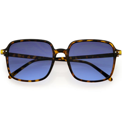 Chic Everyday Square Mid Temple Oversized Sunglasses D257