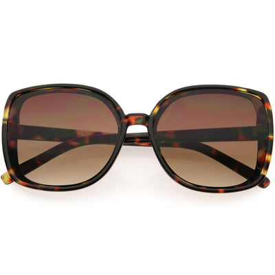 Classy Oversized Neutral Colored Square Sunglasses D259