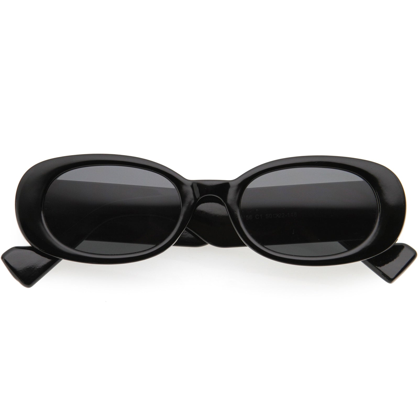 Retro Rounded Thick Rimmed Vintage Oval Sunglasses D262