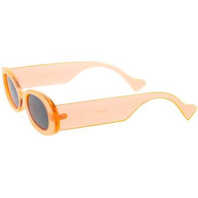 Neon Retro Rounded Thick Rimmed Vintage Oval Sunglasses D263