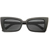 Medium Flat Lens Thick Rimmed Cat Eye Sunglasses D265