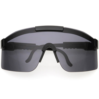 Adjustable Futuristic Side Panel Cyberpunk Monoblock Shield Sunglasses D266
