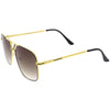 Sleek Neutral Colored Lens Square Aviator Sunglasses D269