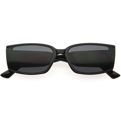 Sporty Chic Neutral Colored Lens Rectangle Sunglasses D275