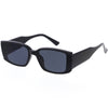 Sporty Chic Neutral Colored Lens Rectangle Sunglasses D275
