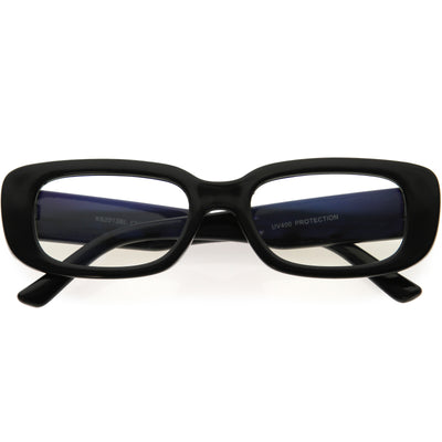 Clear Blue Light Wide Vintage-Inspired Squre Glasses D278