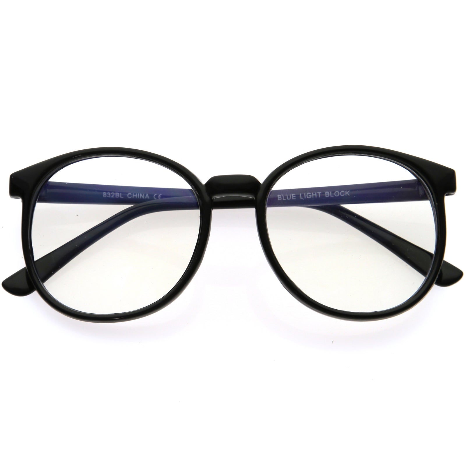 Vintage Dapper Clear Round Blue Light Glasses D284