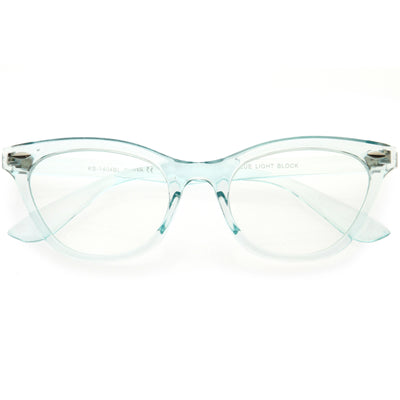Chic Fashion Small Translucent Cat Eye Blue Light Glasses D288