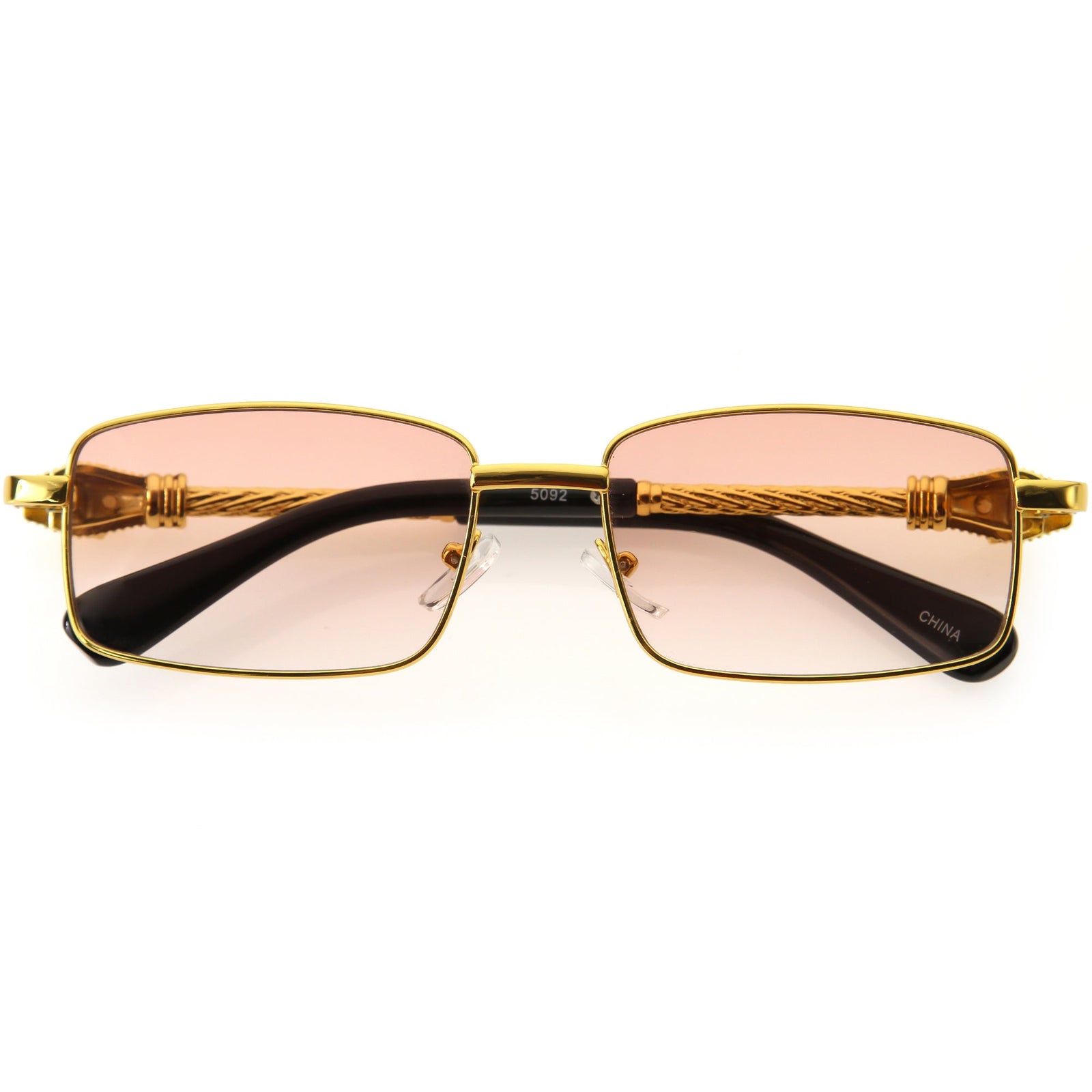 Luxe Bold Metal Jaguar Detailed Square Sunglasses D289