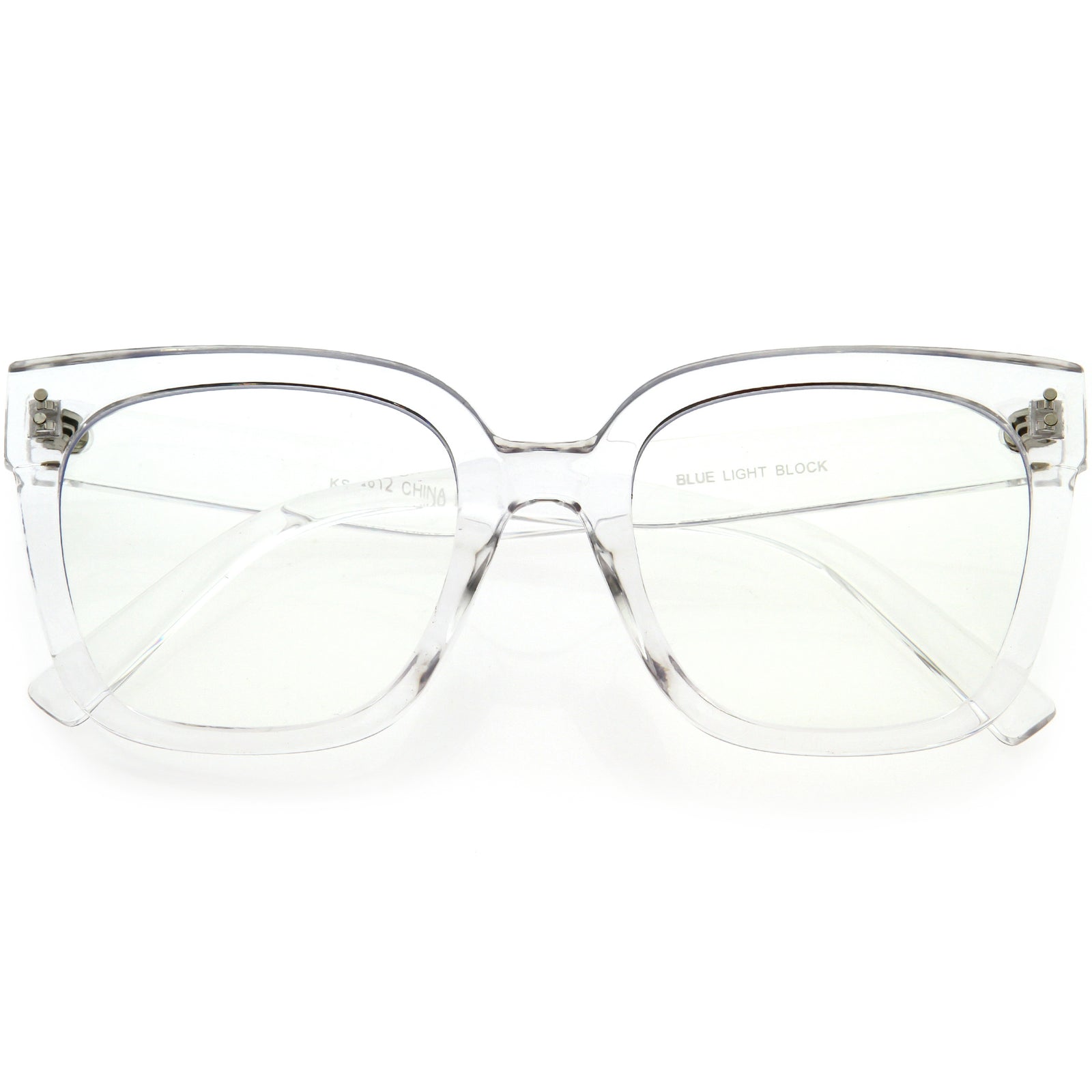 Oversized High Fashion Thick Rimmed Square Blue Light Glasses D292